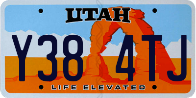 UT license plate Y384TJ