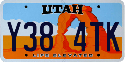 UT license plate Y384TK