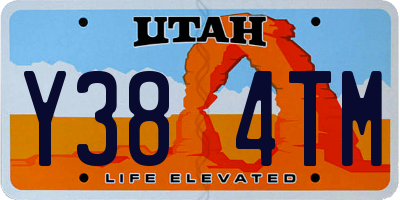 UT license plate Y384TM