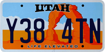 UT license plate Y384TN