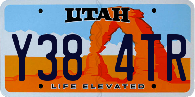 UT license plate Y384TR