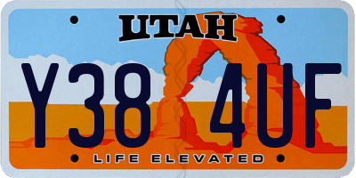 UT license plate Y384UF