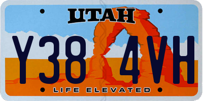 UT license plate Y384VH