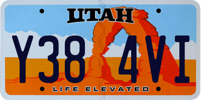 UT license plate Y384VI