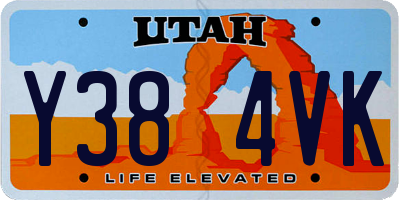 UT license plate Y384VK