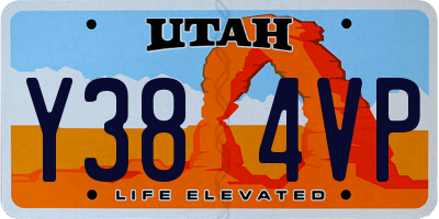 UT license plate Y384VP