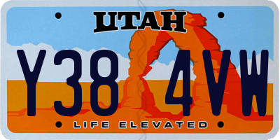 UT license plate Y384VW
