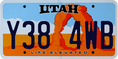UT license plate Y384WB