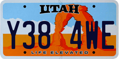 UT license plate Y384WE