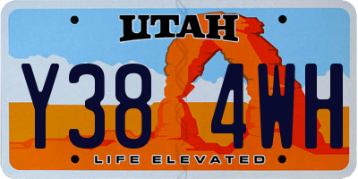 UT license plate Y384WH