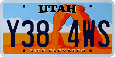 UT license plate Y384WS