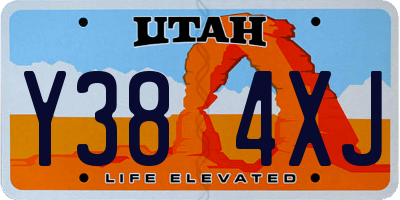 UT license plate Y384XJ