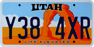 UT license plate Y384XR