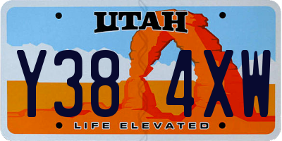 UT license plate Y384XW