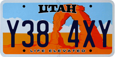 UT license plate Y384XY