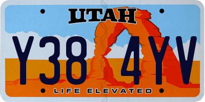UT license plate Y384YV