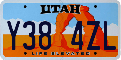 UT license plate Y384ZL