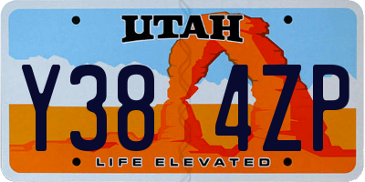UT license plate Y384ZP