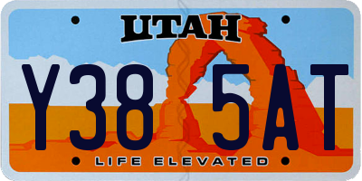 UT license plate Y385AT