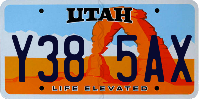 UT license plate Y385AX