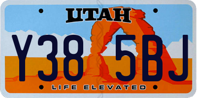 UT license plate Y385BJ