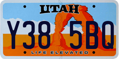 UT license plate Y385BQ