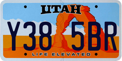 UT license plate Y385BR