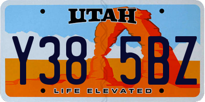 UT license plate Y385BZ