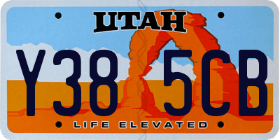 UT license plate Y385CB