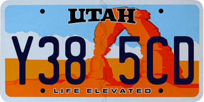 UT license plate Y385CD