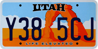 UT license plate Y385CJ