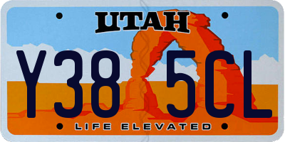 UT license plate Y385CL