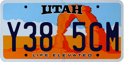 UT license plate Y385CM