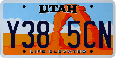 UT license plate Y385CN