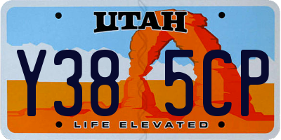 UT license plate Y385CP
