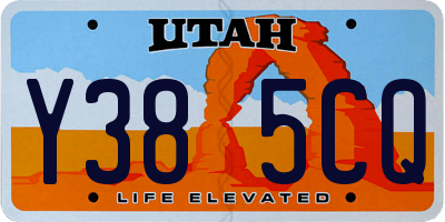 UT license plate Y385CQ