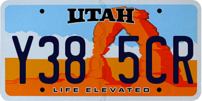 UT license plate Y385CR