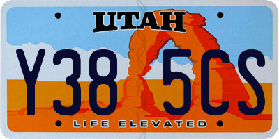 UT license plate Y385CS