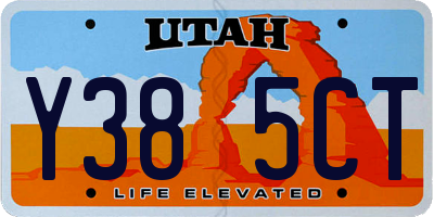UT license plate Y385CT