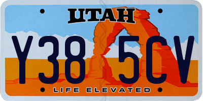 UT license plate Y385CV