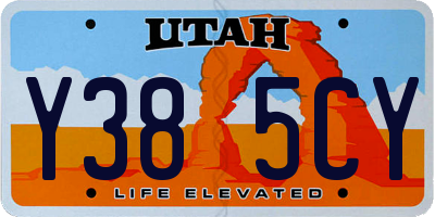 UT license plate Y385CY