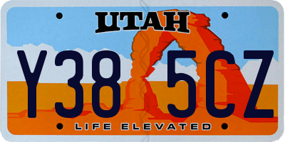 UT license plate Y385CZ