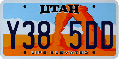 UT license plate Y385DD