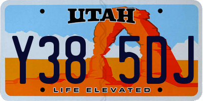 UT license plate Y385DJ