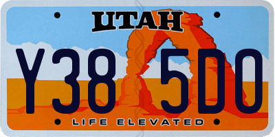 UT license plate Y385DO