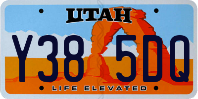 UT license plate Y385DQ