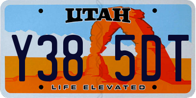 UT license plate Y385DT