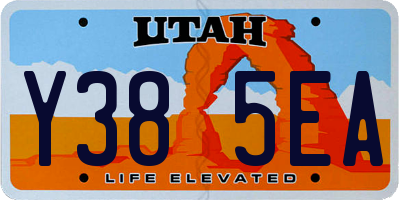 UT license plate Y385EA