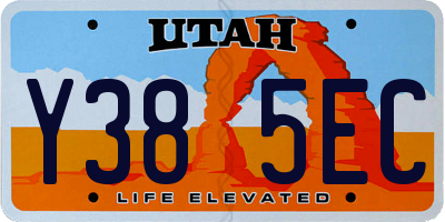 UT license plate Y385EC