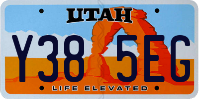 UT license plate Y385EG